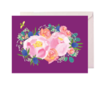 Roses and Peonies Folded Note Card