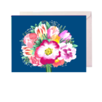 Tulips and Peonies Folded Note Card