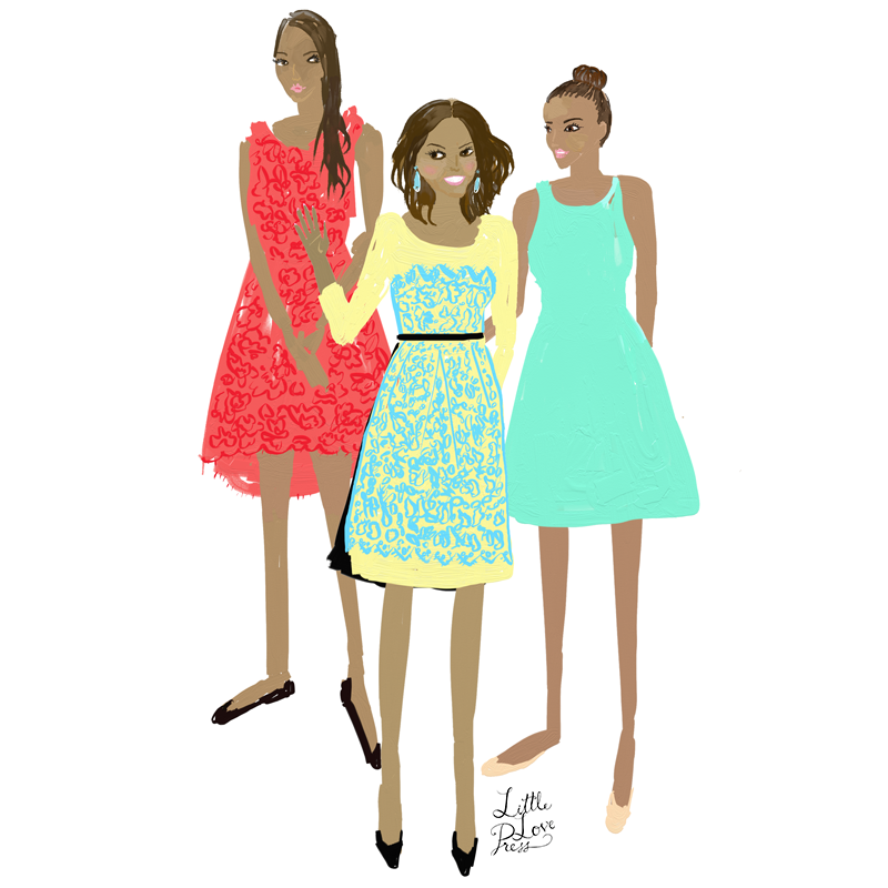 Custom Portrait for Let Girls Learn and Michelle Obama