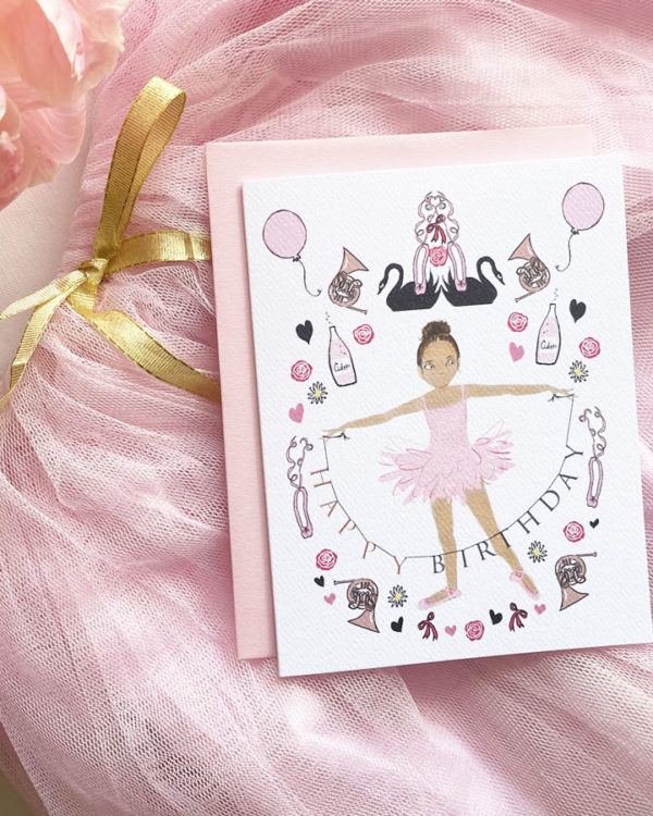 ballerina birthday card
