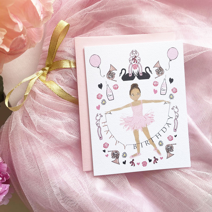 ballerina birthday card