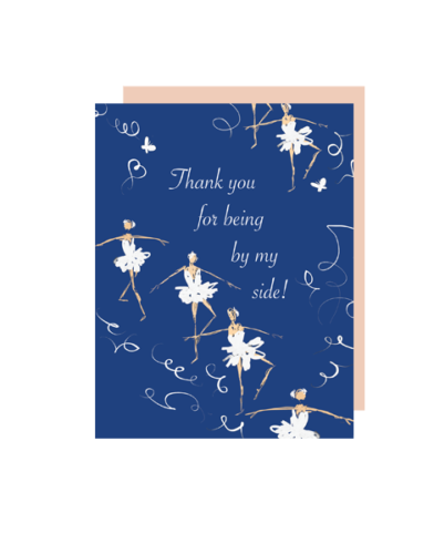 little love press ballet thank you folded note card