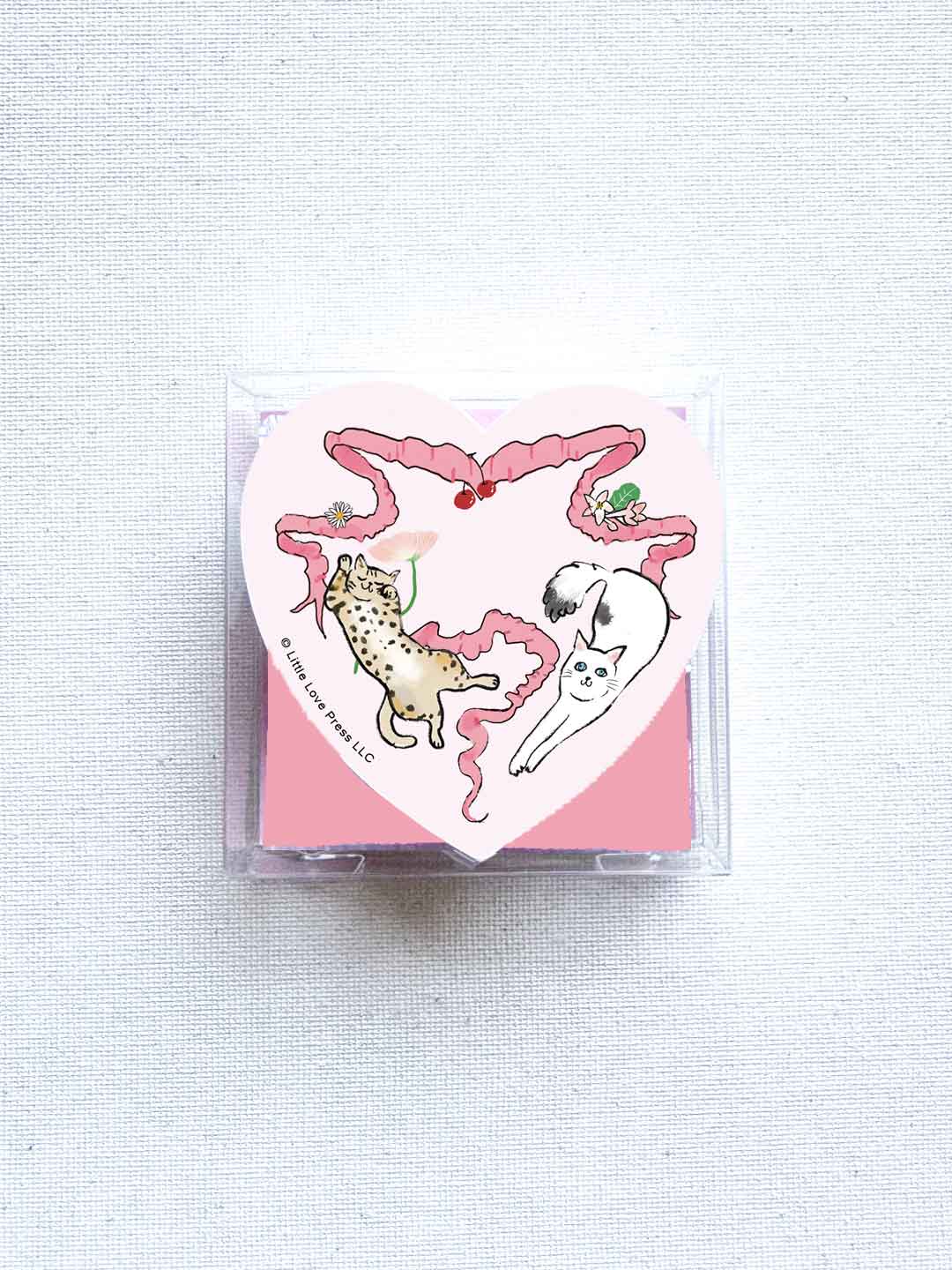 little-love-press-cherry-on-top-cats-heart-flat-notecards-set little-love-press-cherry-on-top-cats-heart-flat-notecards-set