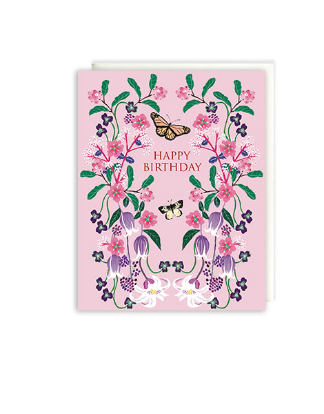little love press clovers and butterflies birthday card