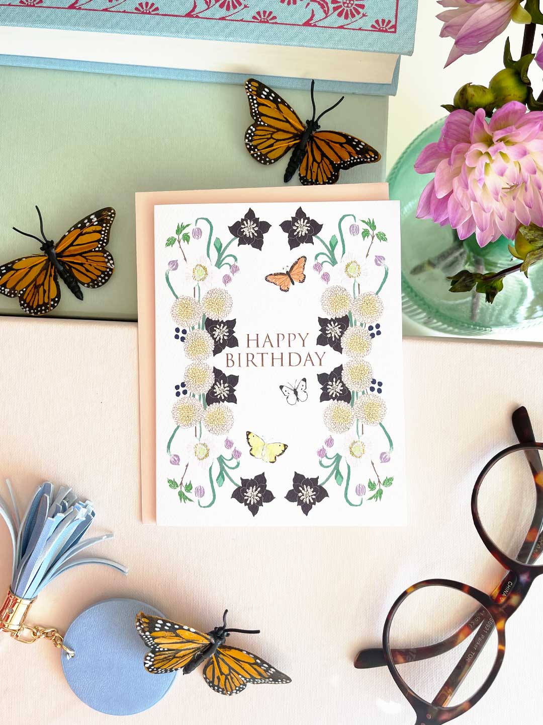 little-love-press-dahlias-and-butterfles-birthday-card little-love-press-dahlias-and-butterfles-birthday-card