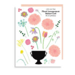 diy floral arrangement sticker sheet paper ikebana greeting card
