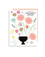 diy floral arrangement sticker sheet paper ikebana greeting card