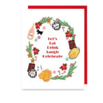 little love press eat drink holiday note card