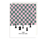 little love press hbd check me for coffee folded note card