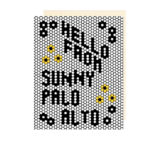 little love press hello from sunny palo alto mosaic tile card