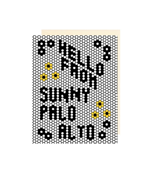 little love press hello from sunny palo alto mosaic tile card