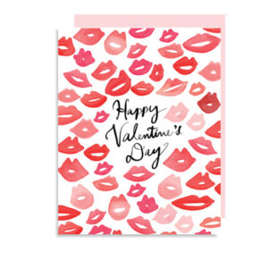 Kiss Mark Valentine’s Day Note Card