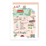 little love press laurel heights san francisco illustrated city map card