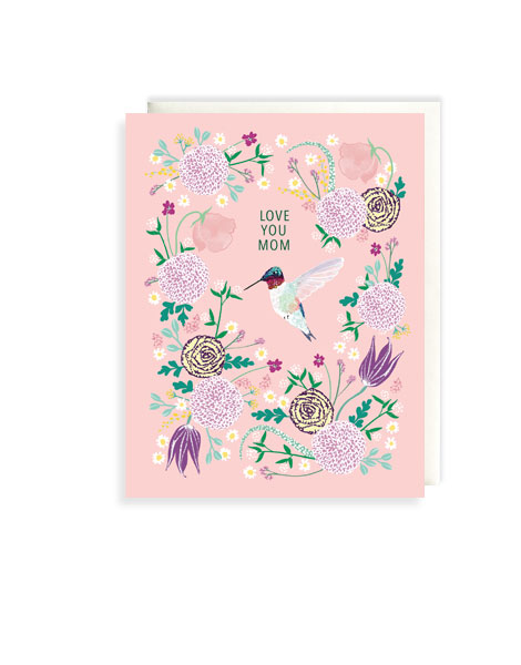 little love press hummingbird mother's day note card