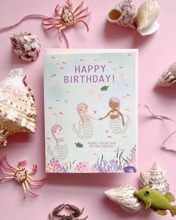 little love press mermaid birthday card