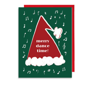 Merry Dance Time Santa Hat Holiday Note Card