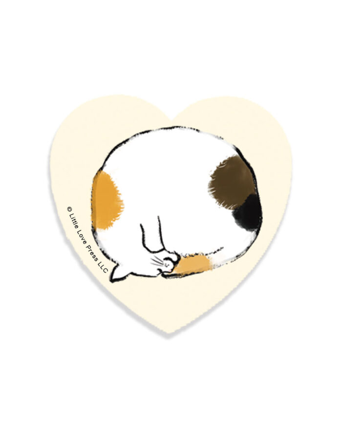 little-love-press-mini-heart-sticker-curled-up-cat