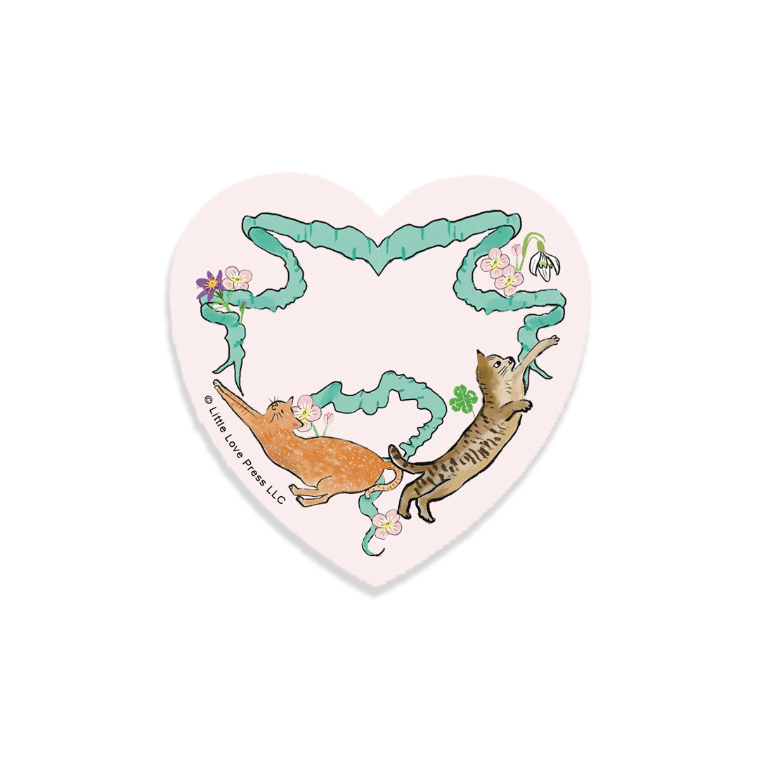 little-love-press-mini-heart-sticker-cute-cats little-love-press-mini-heart-sticker-cute-cats