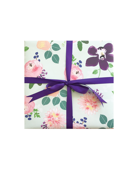little love press orchid wrapping paper