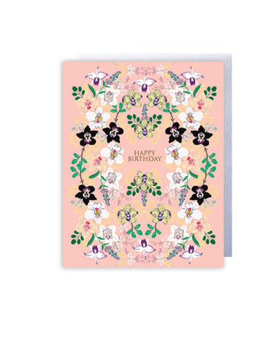 little love press orchids happy birthday card