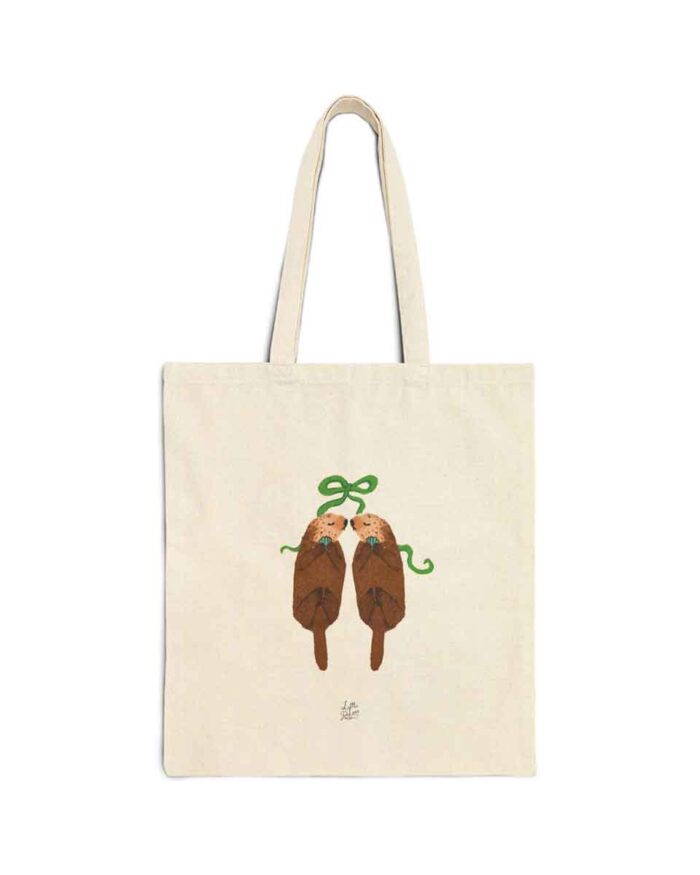 little-love-press-otters-tote-bag