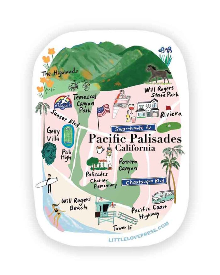 little-love-press-pacific-palisades-sticker
