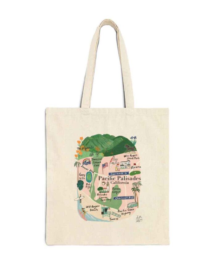 little-love-press-pacific-palisades-tote-bag