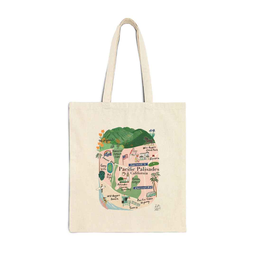 little-love-press-pacific-palisades-tote-bag
