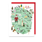 little love press Palo Alto map holiday note card