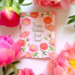 little love press peonies happy birthday card