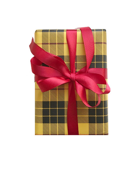 Plaid wrapping paper