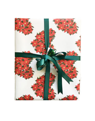 Poinsettia wrapping paper