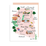River Edge NJ Map Note Card