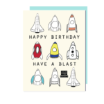 little love press rockets birthday note card