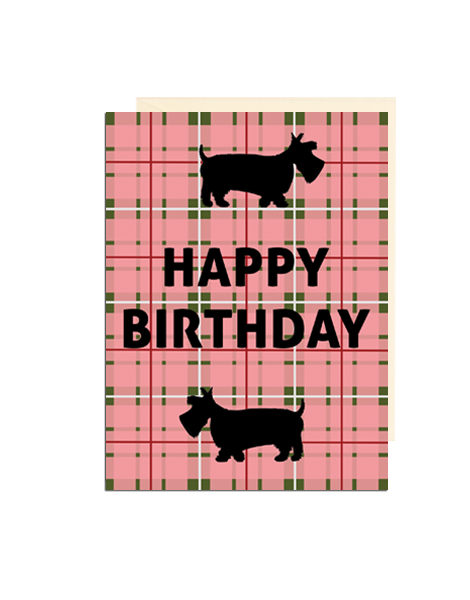 scottie dog happy birthday card