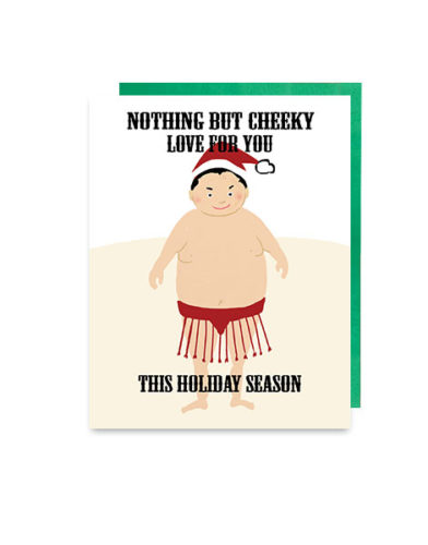 little love press sumo holiday note card