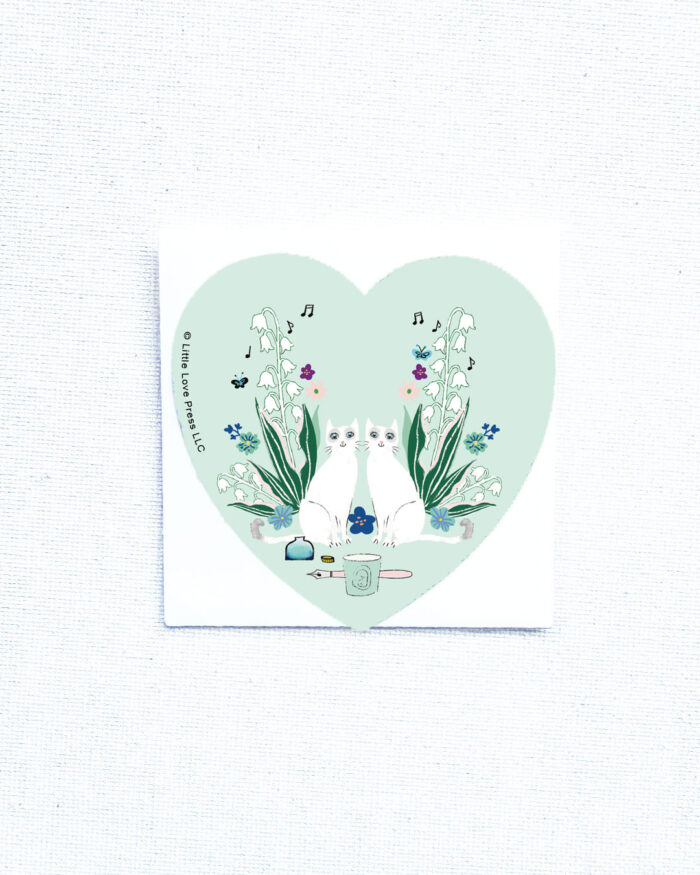 little-love-press-twin-cats-heart-flat-note-card