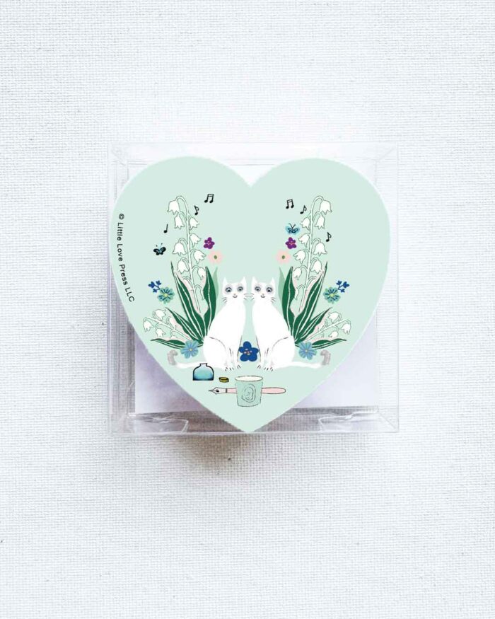 little-love-press-twin-cats-heart-flat-notecards-set