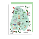 Wooster OH Map Note Card