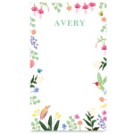 littlelovepress personalized hummingbird notepad