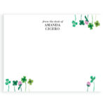 little love press clovers personalized notecard