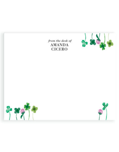 little love press clovers personalized notecard