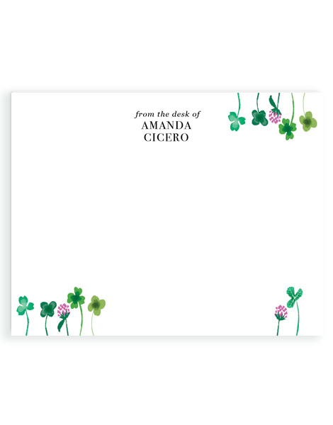 little love press clovers personalized notecard