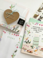 littlelovepress personalized hummingbird stationery set