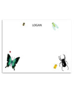 littlelovepress personalized insects notecard set for kids