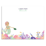 littlelovepress personalized mermaid notecard