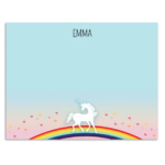 littlelovepress personalized unicorn notecard set for kids