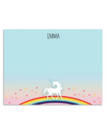 littlelovepress personalized unicorn notecard set for kids