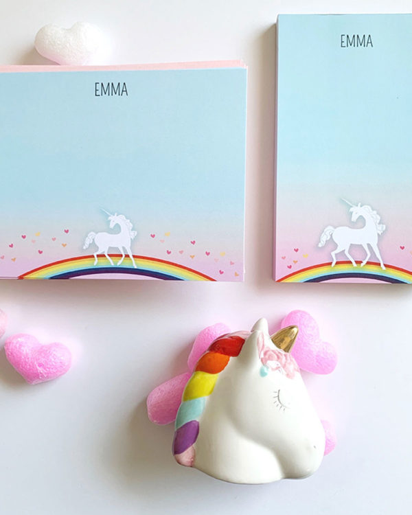 little love press personalized unicorn stationery set for kids