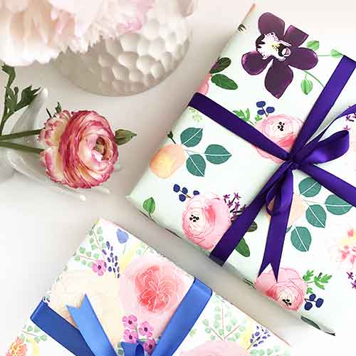 little love press floral wrapping paper